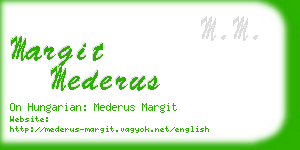 margit mederus business card